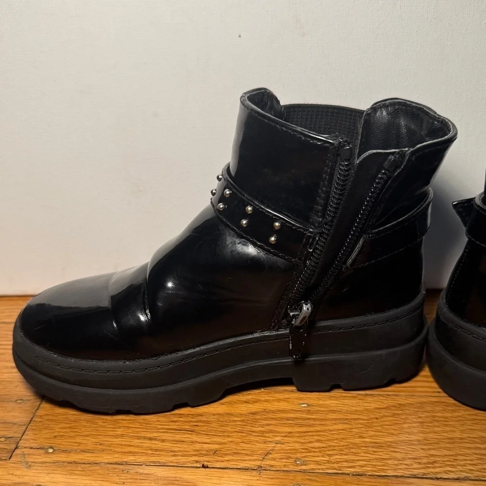 Sugar Black Kids Boots with Heart Accent